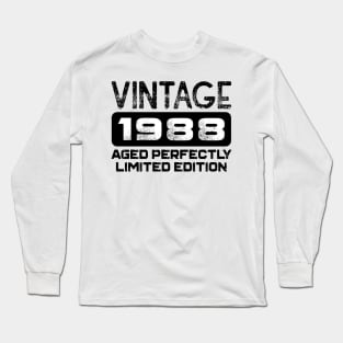 Birthday Gift Vintage 1988 Aged Perfectly Long Sleeve T-Shirt